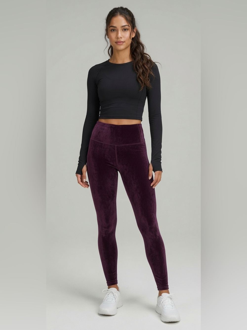 Lululemon Velvet Velour Women’s Medium Leggings Purple